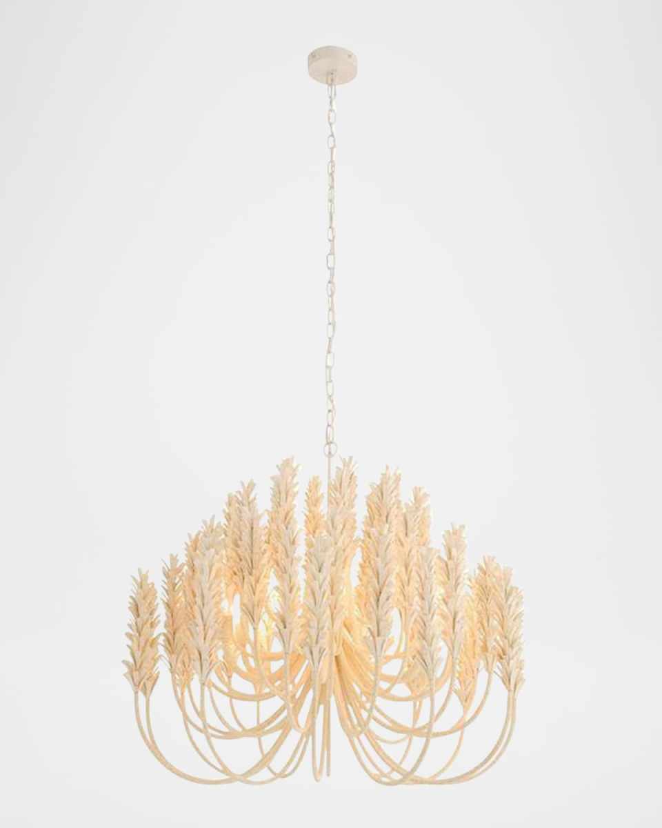 Kaia 39" 6-Light Coconut Shell Chandelier